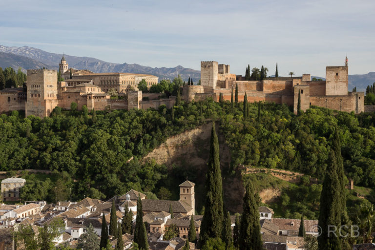 Blick vom Mirador de San Nicolás auf die Alhambra von Granada