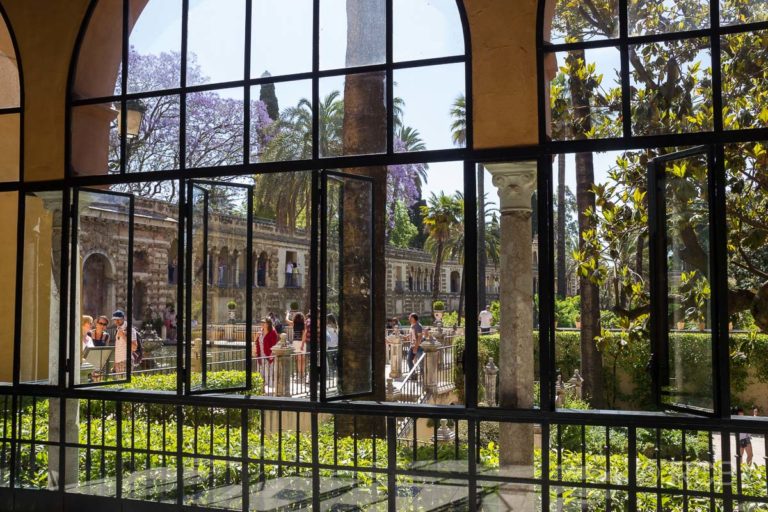 Sevilla, Reales Alcázares, Blick in die Gärten