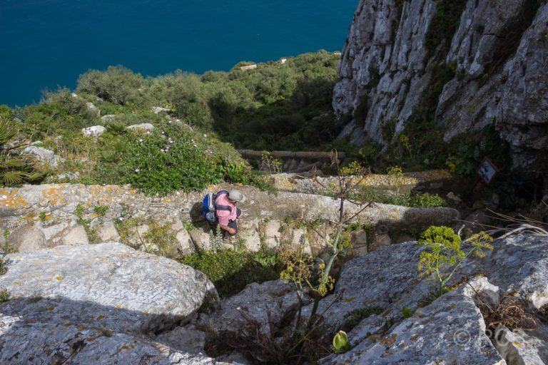 Abstieg nach Gibraltar über die Mediterranean Steps