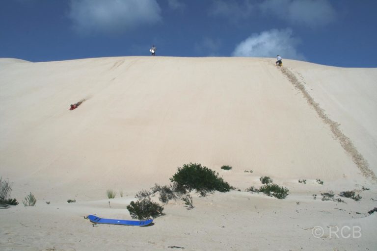 Sandboarding in den Dünen der "Little Sahara"