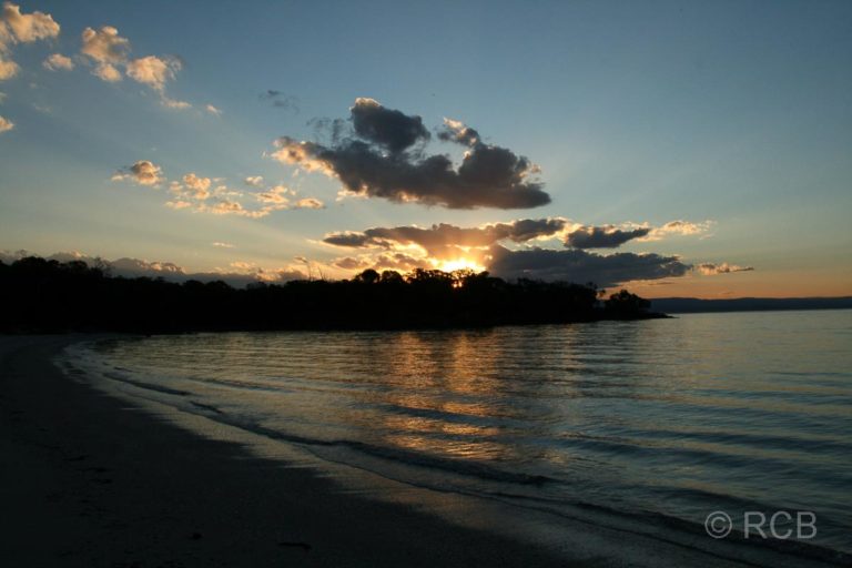 Sonnenuntergang an Cooks Beach