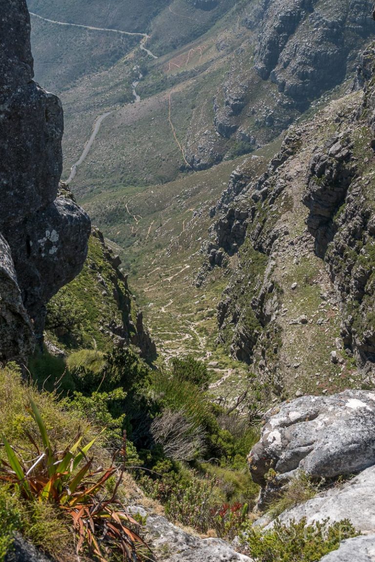 Platteklip Gorge, die einfachste Aufstiegsroute auf den Tafelberg