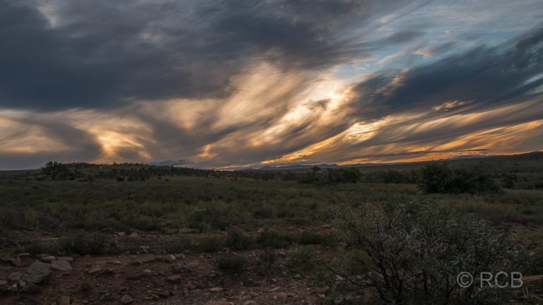 dramatische Abendwolken im Mountain Zebra National Park