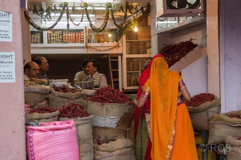 Laden zum Verkauf von Chilis, Jaipur, Altstadt