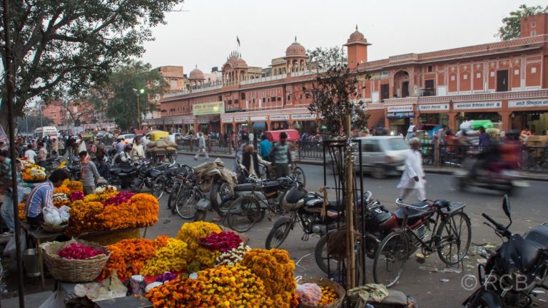 Blumenhändler, Jaipur, Altstadt