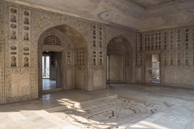 Agra, Rotes Fort, Marmorgemächer von Shah Jahan