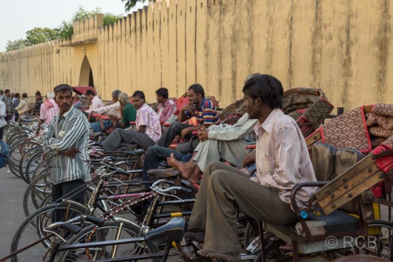 Fahrradrikschastand, Jaipur, Altstadt