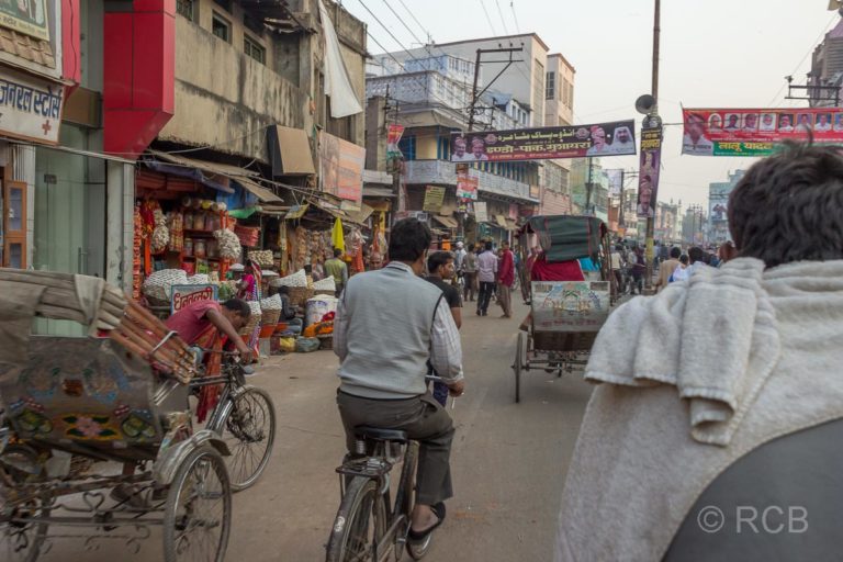 Varanasi, Fahrt mit der Fahrradrikscha