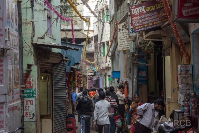 Varanasi, enge Gasse in der Altstadt