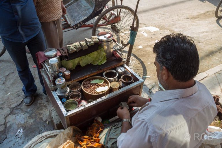 Betelverkäufer in den Gassen von Old Delhi