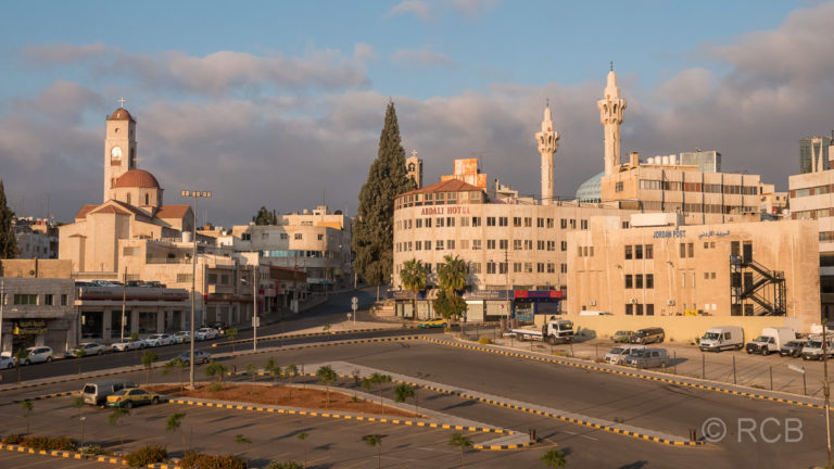 König Abdullah-Moschee beim Blick aus meinem Hotelzimmerfenster, Amman