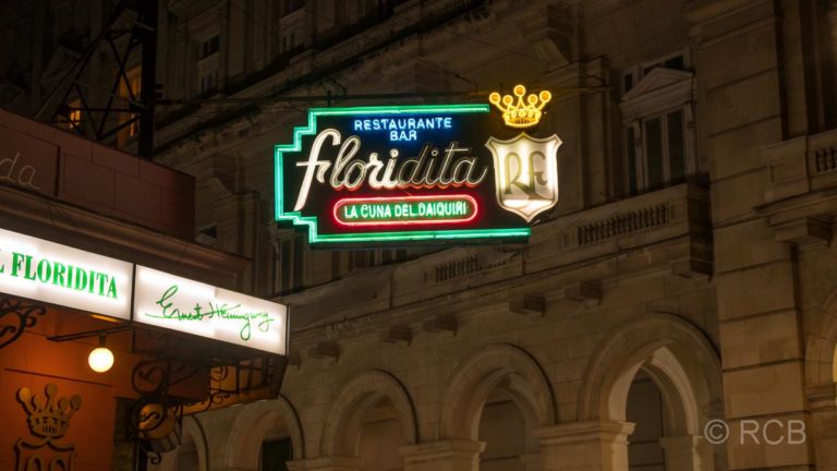 Bar Floridita, eine der beiden Lieblingslokale Hemingways in Havanna