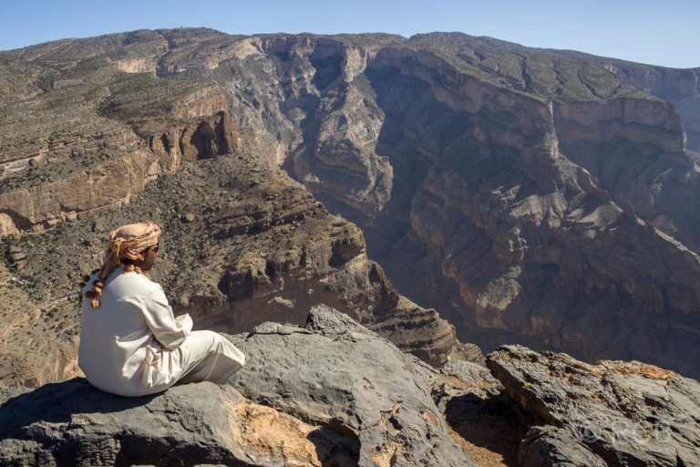 Ankunft am Grand Canyon des Oman