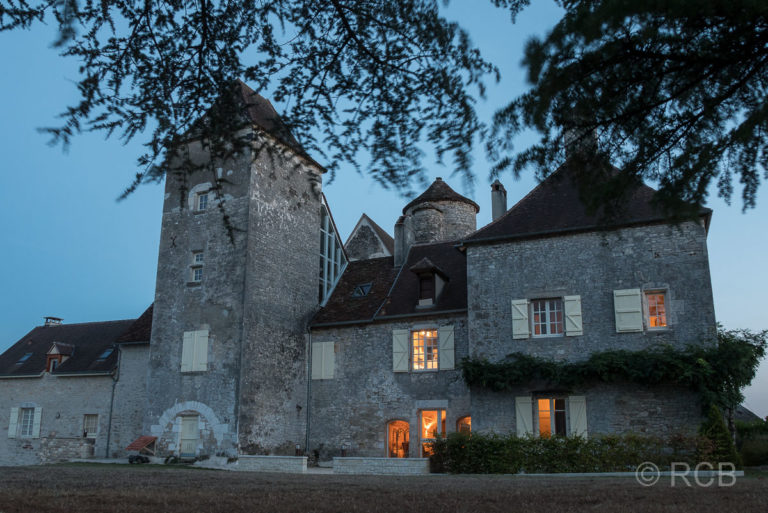 Château Lachièze am Abend