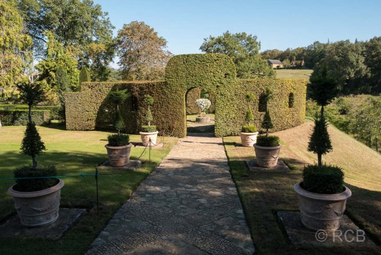 Rondell in den Gärten von Eyrignac