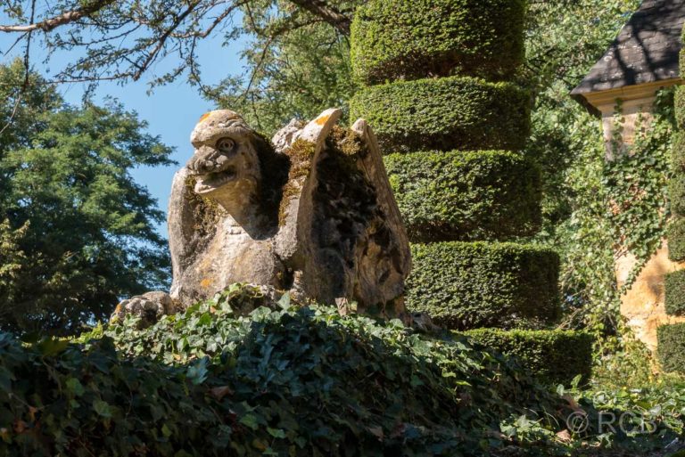 Sphinx in den Gärten von Eyrignac