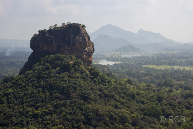 Blick vom Pidurangala zum Felsmonolith von Sigiriya
