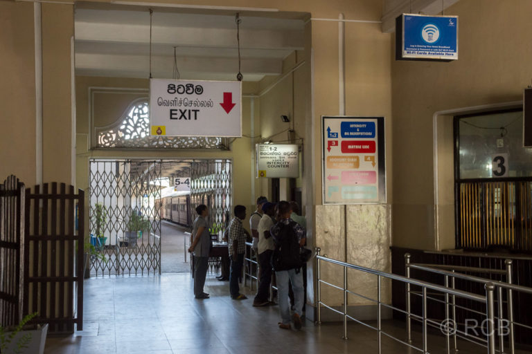 Fahrkartenschalter im Bahnhof von Kandy