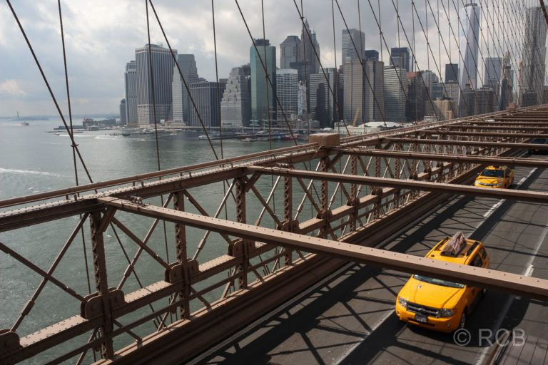 Brooklyn Bridge, Blick nach Downtown Manhattan