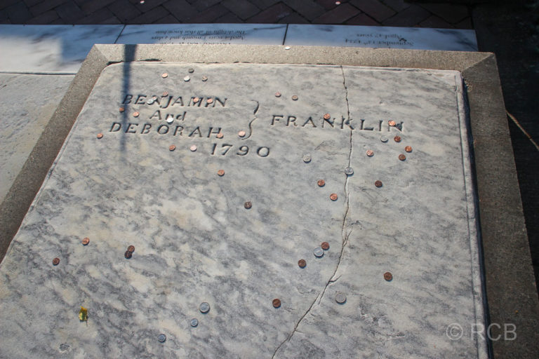 Grab von Benjamin Franklin, Philadelphia