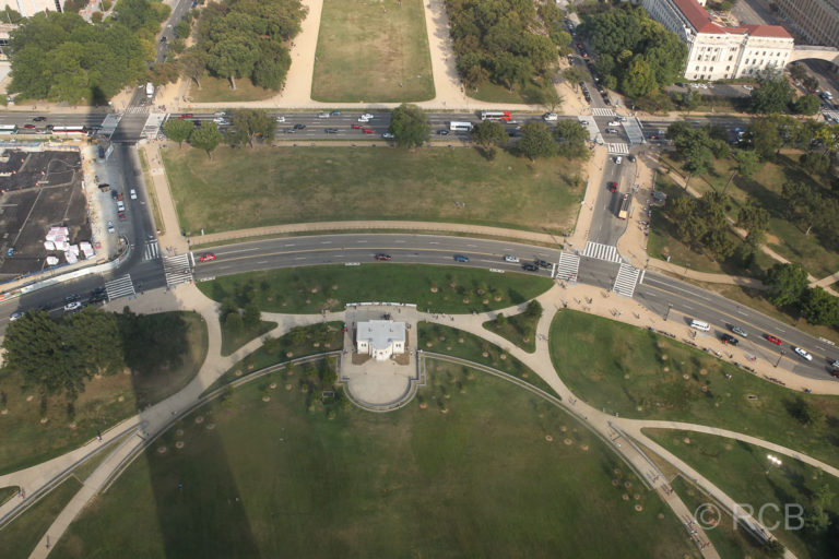 Blick hinab vom Washington Monument