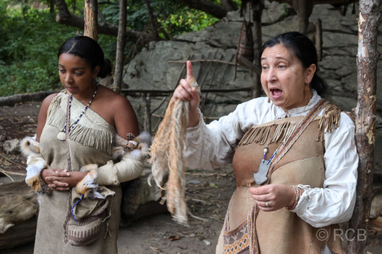 Wampanoag-Indianer in der Plimouth Plantation
