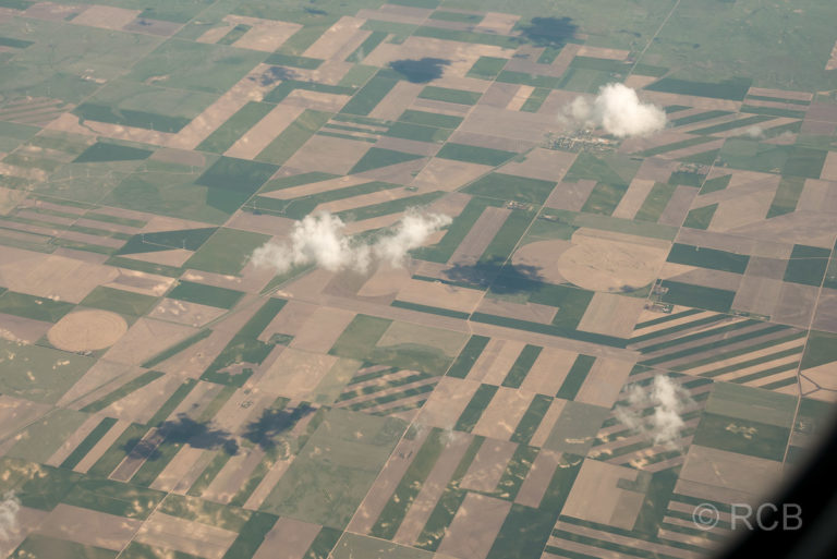 Felder im Mittleren Westen aus der Luft gesehen