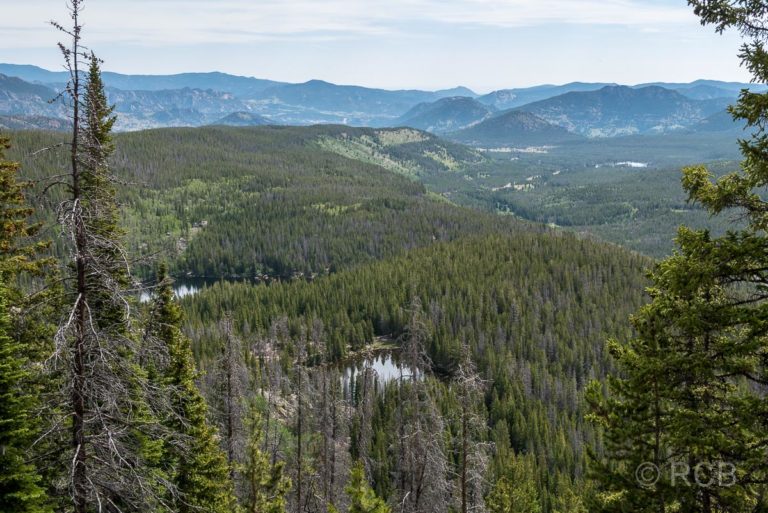 Blick auf Nymph Lake und Bear Lake, Rocky Mountain NP