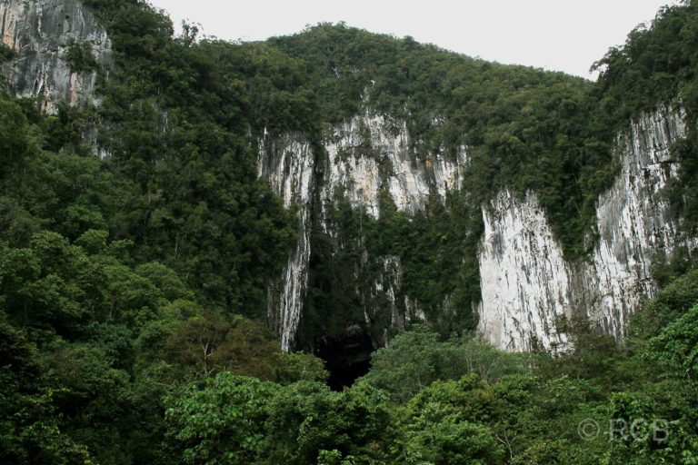 Eingang zu den Höhlen Lang's Cave und Deer Cave, Mulu Nationalpark