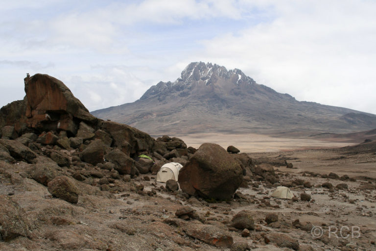 Mawenzi-Gipfel vom Camp an der Kibo Hut aus gesehen