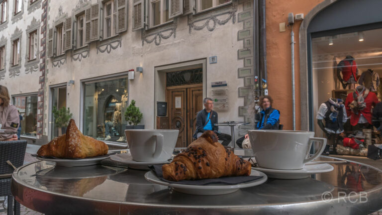 Bruneck, Kaffeepause in der Stadtgasse