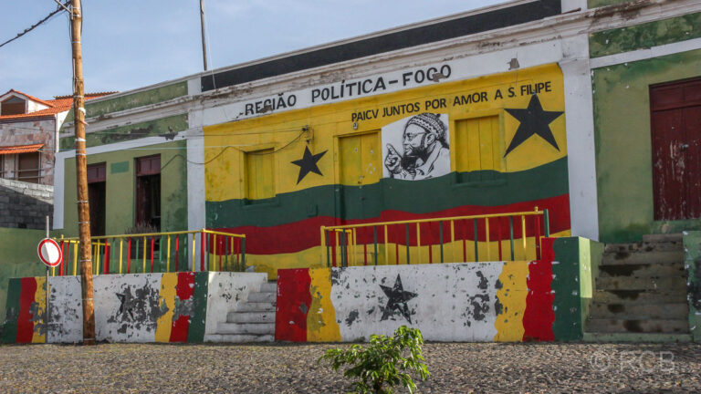 Haus mit dem Bildnis des caboverdischen Freiheitshelden Amílcar Cabral