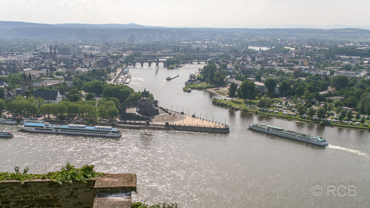 Deutsches Eck an der Mündung der Mosel in den Rhein bei Koblenz