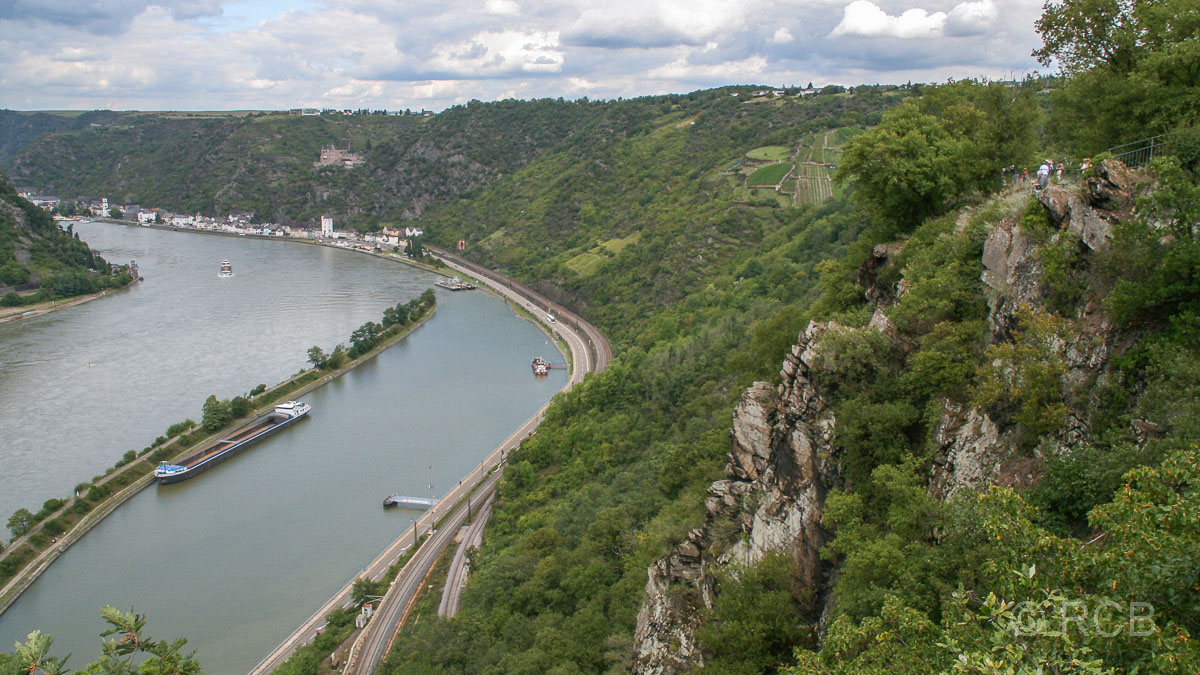 Blick von der Loreley auf den Rhein