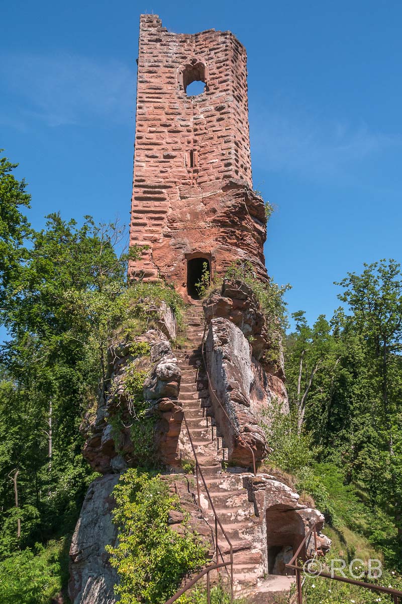 Château du Wasigenstein, Treppe zur Ruine Klein-Wasigenstein