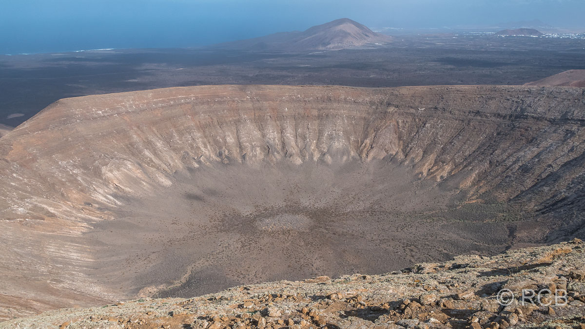 Krater der Caldera Blanca, über 1 km im Durchmesser