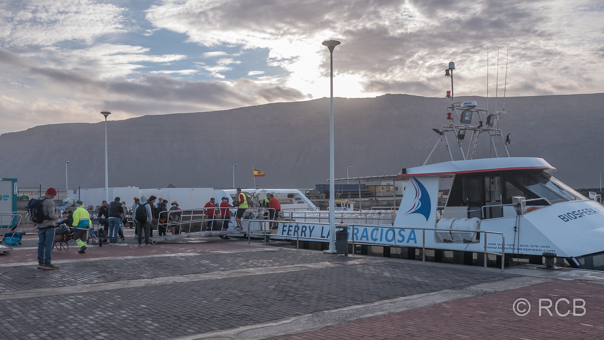 Ankunft im Hafen von Caleta del Sebo