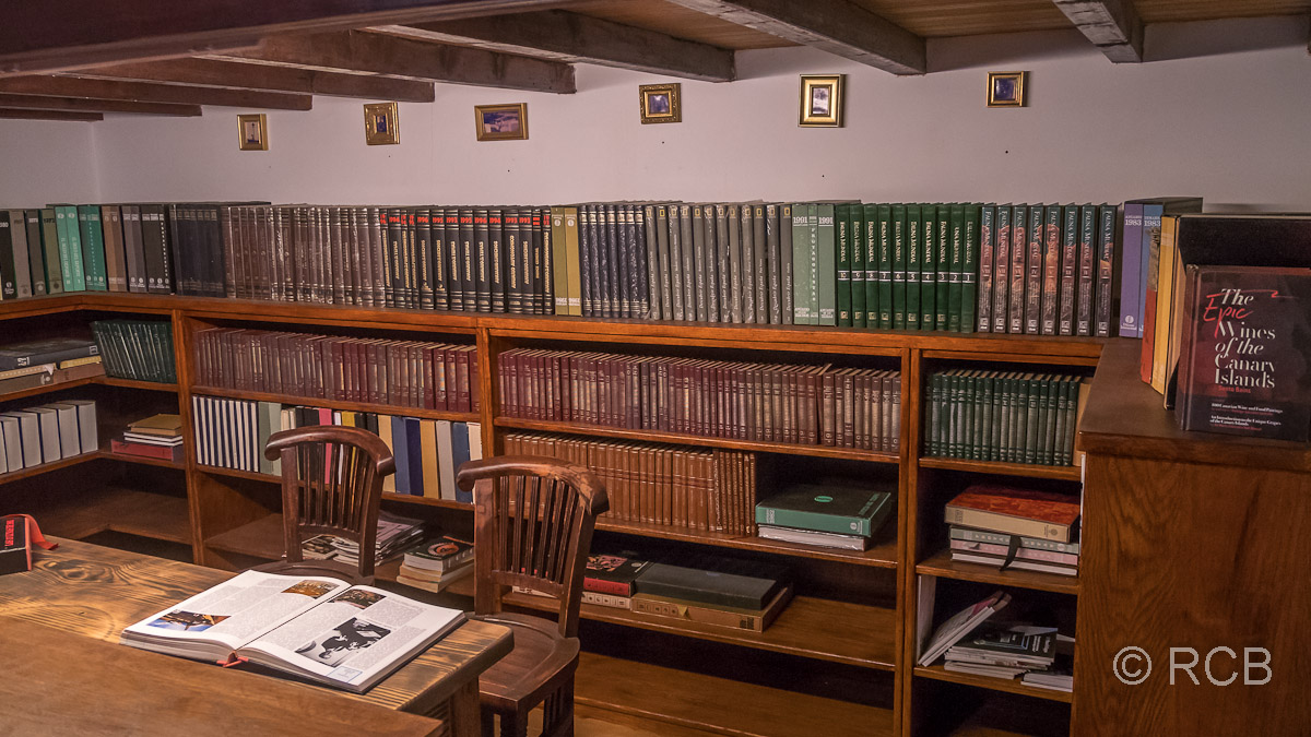 Bibliothek im Herrenhaus der Bodegas Rubicón