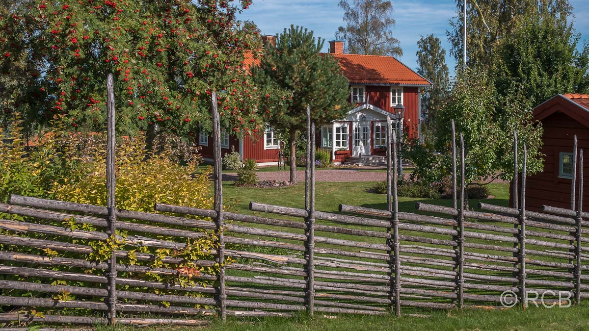 schwedisches Haus mit Vogelbeerbaum