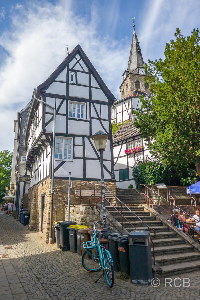 Kirchtreppe in der historischen Altstadt von Essen-Kettwig
