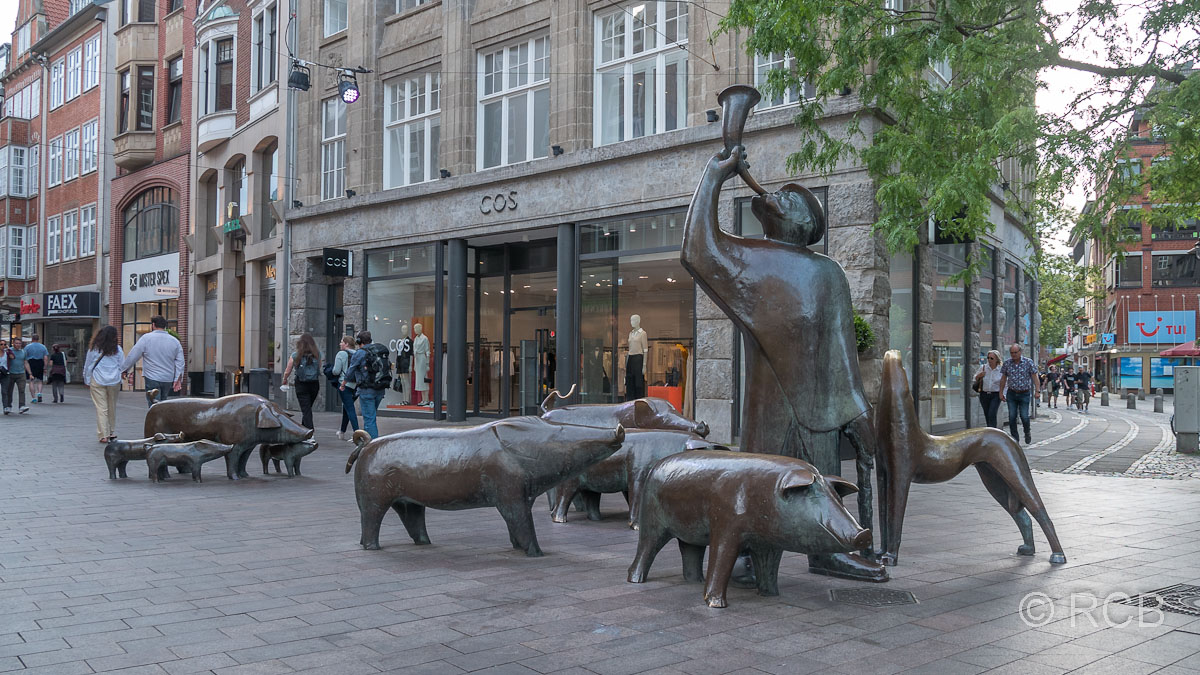 Denkmal "Hirt mit Schweinen" in der Sögestraße