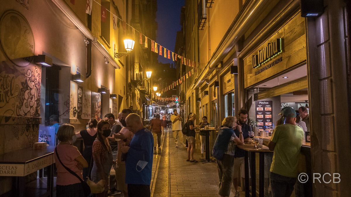 Bars am Abend in Logroño