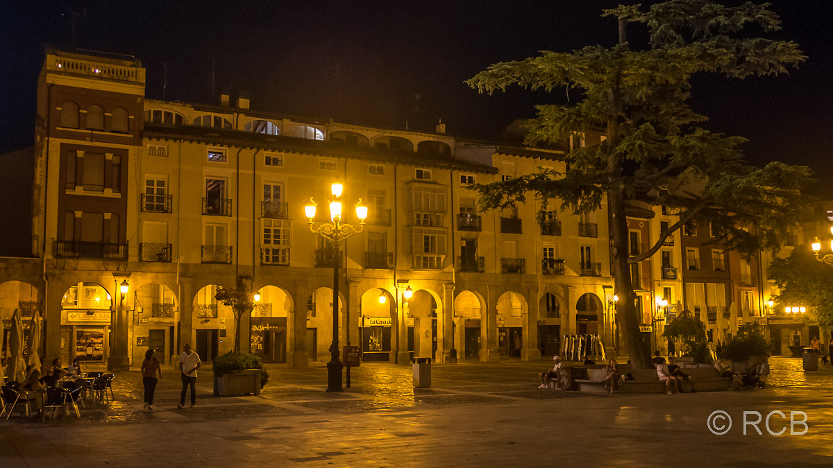 Logroño, Plaza del Mercado am Abend