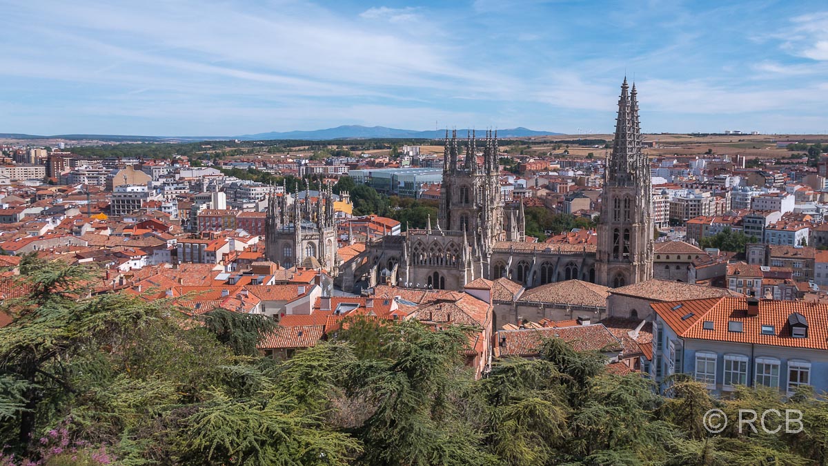 Blick von der Burg auf Kathedrale und Altstadt von Burgos