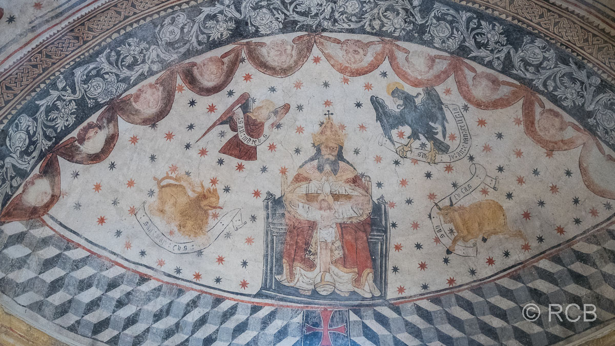 Fresko in der Apsis der Kirche Santa Maria in Melide