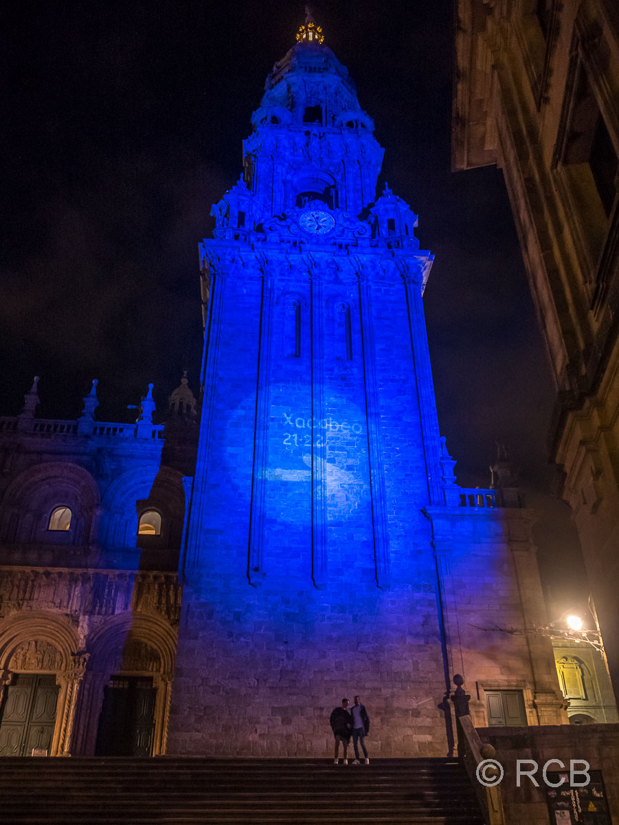 abendliche Illumination der Kathedrale anlässlich des Heiligen Jahres