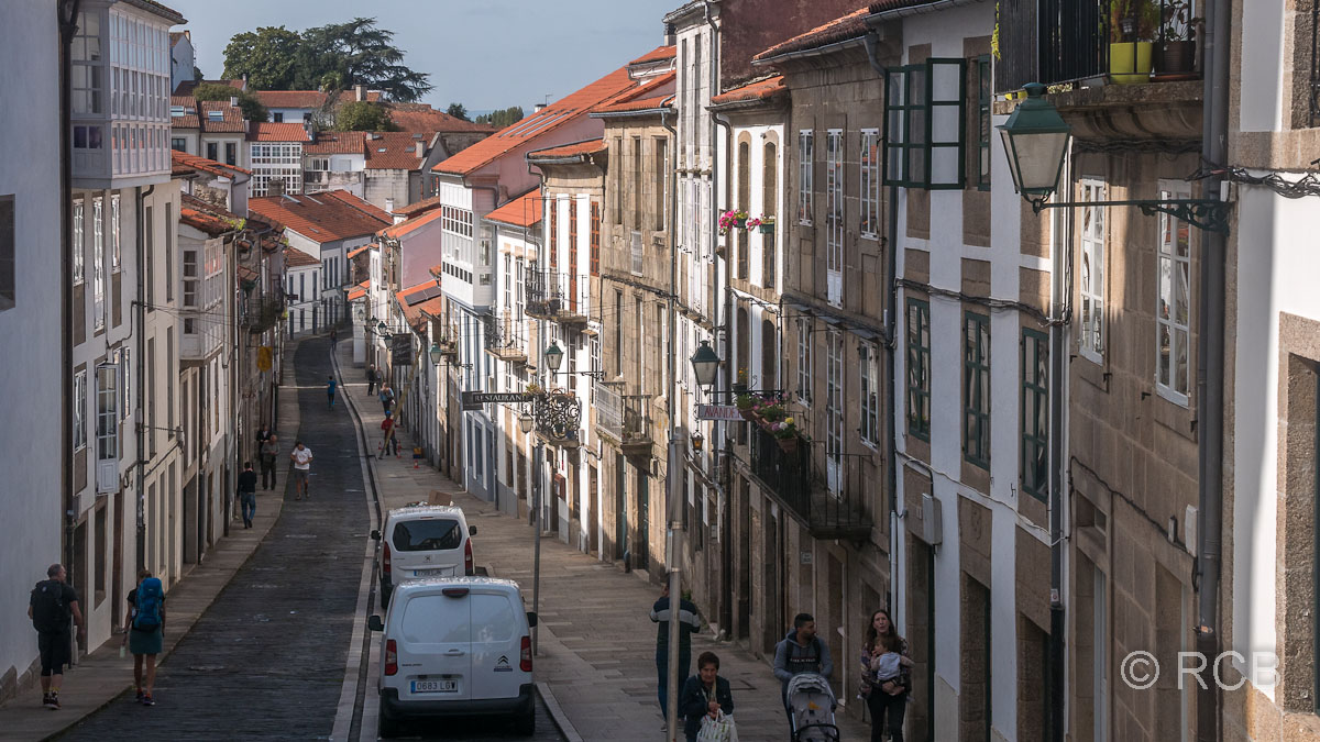 Gasse in der Unterstadt von Santiago de Compostela