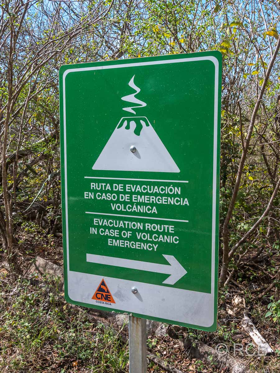 Vulkan-Evakuierungsrouten