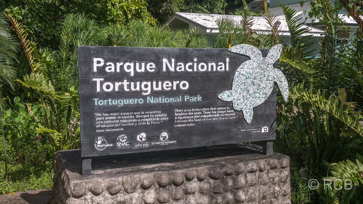 Schild im Tortuguero-Nationalpark