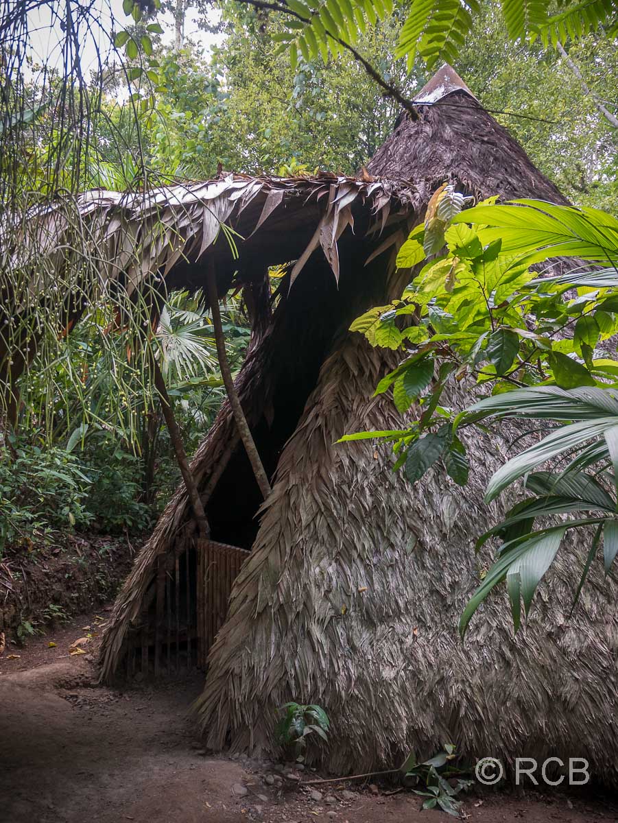 traditionelle Hütte der Bribri-Indigenas